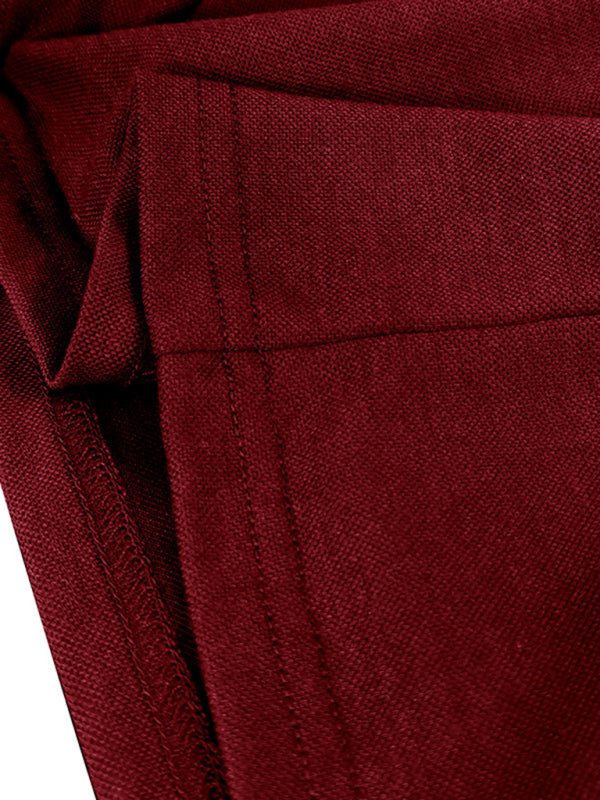 Stylish Contrast Long-Sleeve V-Neck Polo Shirt for Men - Elevate Your Casual Wardrobe