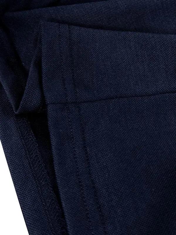 Stylish Contrast Long-Sleeve V-Neck Polo Shirt for Men - Elevate Your Casual Wardrobe - MENLL