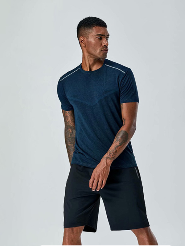 Men's Quick-Dry Short Sleeve Athletic T-Shirt - Ultimate Comfort for Running & Training - MENLL