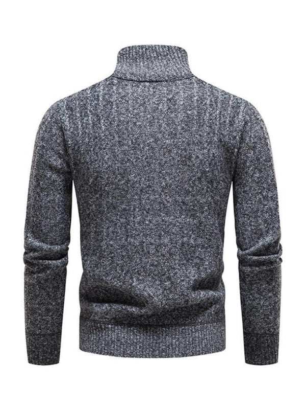 Stilvoller Herren-Cardigan mit Reißverschluss und Stehkragen für Komfort im Frühling und Sommer