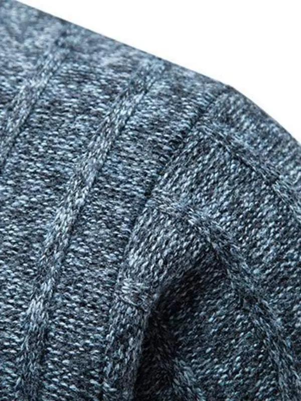Stylish Men's Zippered Stand Collar Cardigan Sweater for Spring-Summer Comfort - MENLL