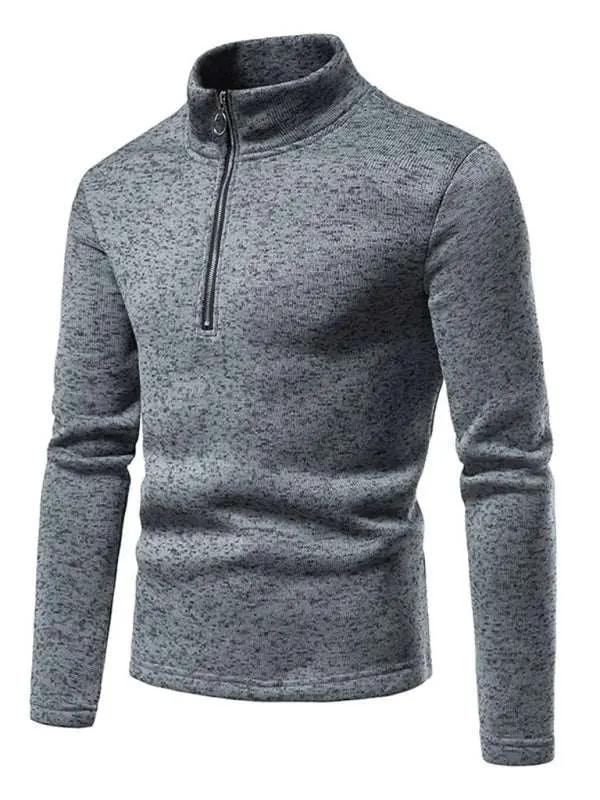 Stylish Men's Turtleneck Zipper Sweatshirt - Soft, Wrinkle-Resistant Comfort for Every Occasion - MENLL