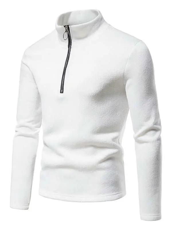 Stylish Men's Turtleneck Zipper Sweatshirt - Soft, Wrinkle-Resistant Comfort for Every Occasion - MENLL