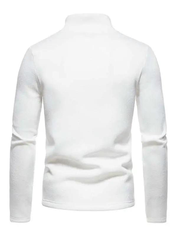 Stylish Men's Turtleneck Zipper Sweatshirt - Soft, Wrinkle-Resistant Comfort for Every Occasion - MENLL