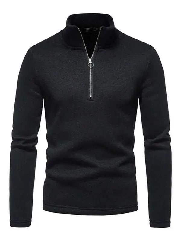 Stylish Men's Turtleneck Zipper Sweatshirt - Soft, Wrinkle-Resistant Comfort for Every Occasion - MENLL