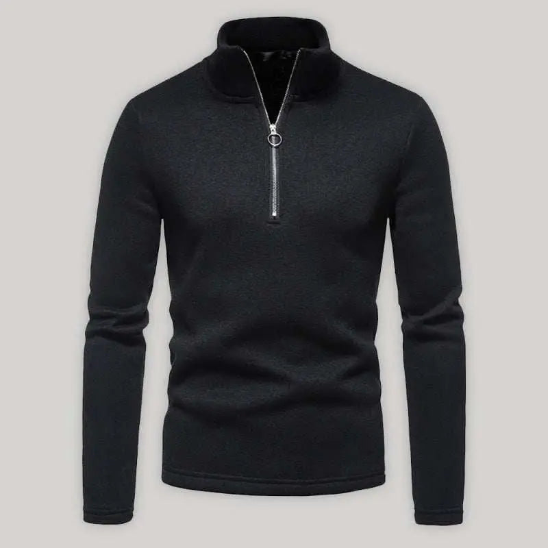 Stylish Men's Turtleneck Zipper Sweatshirt - Soft, Wrinkle-Resistant Comfort for Every Occasion - MENLL