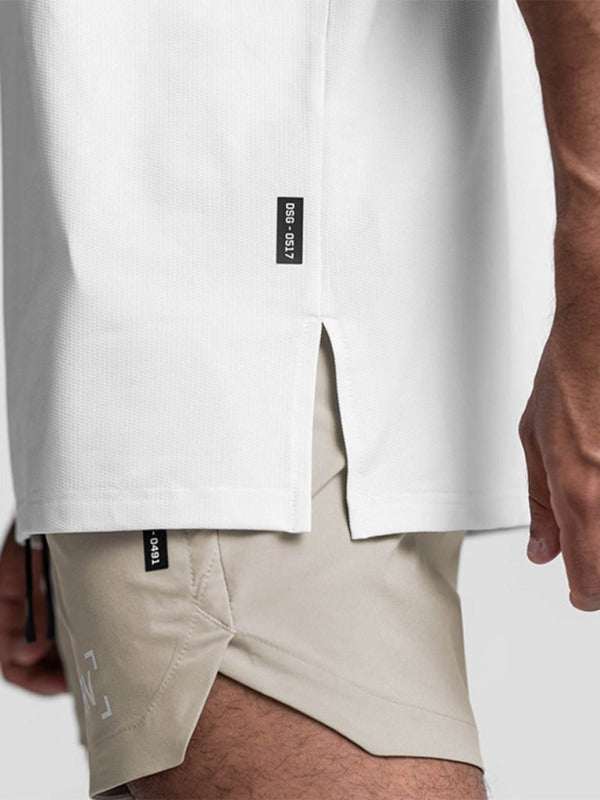 Ultimate Quick-Dry Men's Solid Color Sports Tee - Perfect for Everyday Adventures! - MENLL