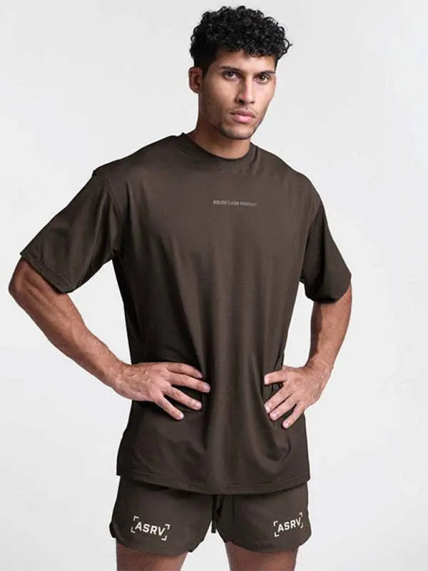 Ultimate Quick-Dry Men's Solid Color Sports Tee - Perfect for Everyday Adventures! - MENLL