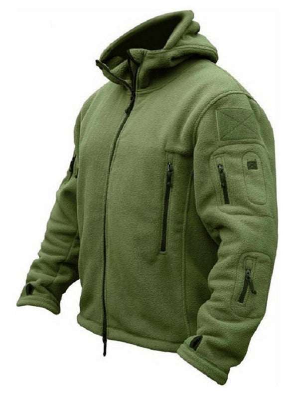 Cozy Cotton Blend Hooded Fleece Jacket for Ultimate Cold Protection - Perfect for Outdoor Adventures - MENLL