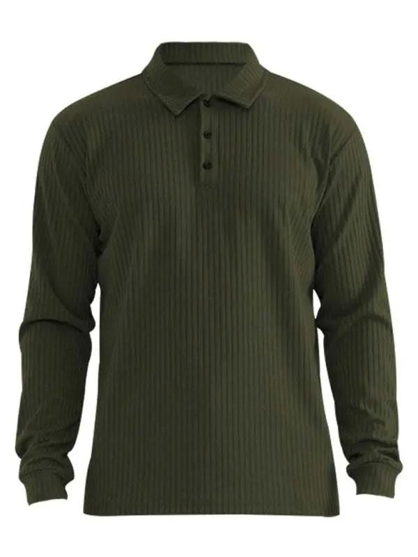 Elevate Your Style: Versatile Men's Long Sleeve Polo T-Shirt for All Seasons - MENLL