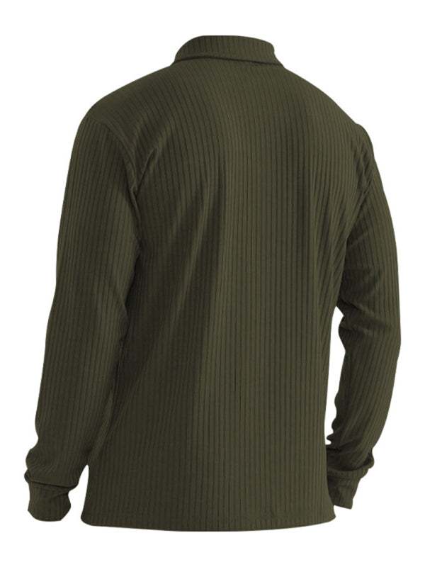 Elevate Your Style: Versatile Men's Long Sleeve Polo T-Shirt for All Seasons
