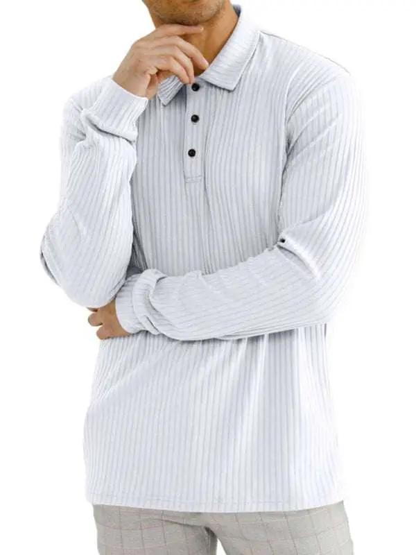 Elevate Your Style: Versatile Men's Long Sleeve Polo T-Shirt for All Seasons - MENLL