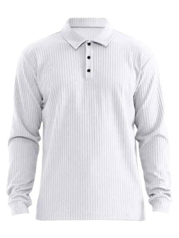 Elevate Your Style: Versatile Men's Long Sleeve Polo T-Shirt for All Seasons - MENLL