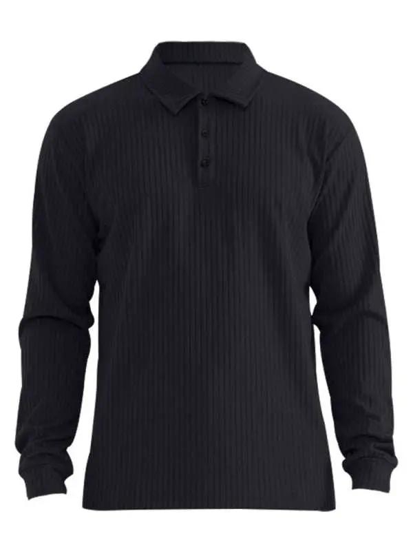 Elevate Your Style: Versatile Men's Long Sleeve Polo T-Shirt for All Seasons - MENLL