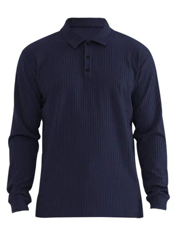 Elevate Your Style: Versatile Men's Long Sleeve Polo T-Shirt for All Seasons - MENLL