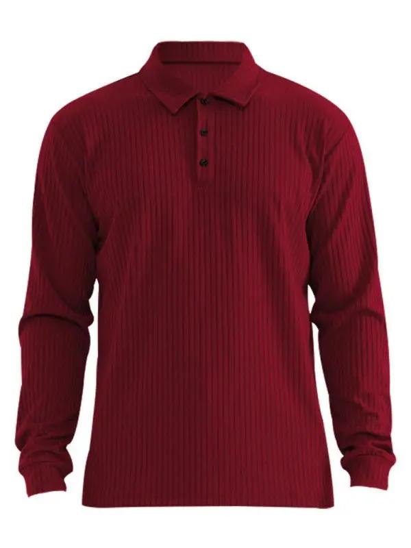 Elevate Your Style: Versatile Men's Long Sleeve Polo T-Shirt for All Seasons - MENLL