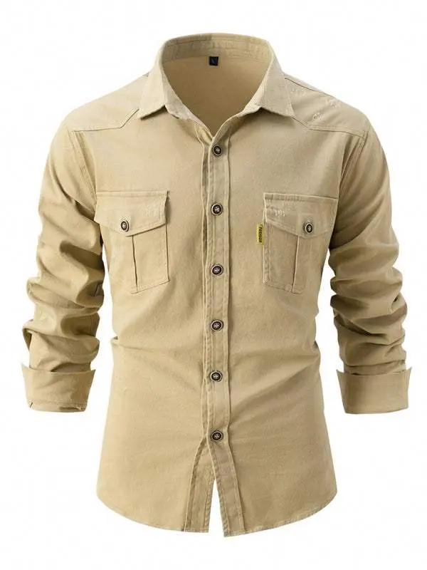 Stylish Long Sleeve Casual Business Shirt for Men – Elevate Your Everyday Look - MENLL