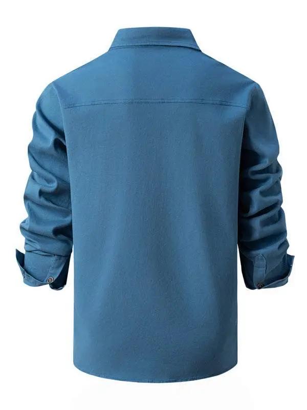 Stylish Long Sleeve Casual Business Shirt for Men – Elevate Your Everyday Look - MENLL