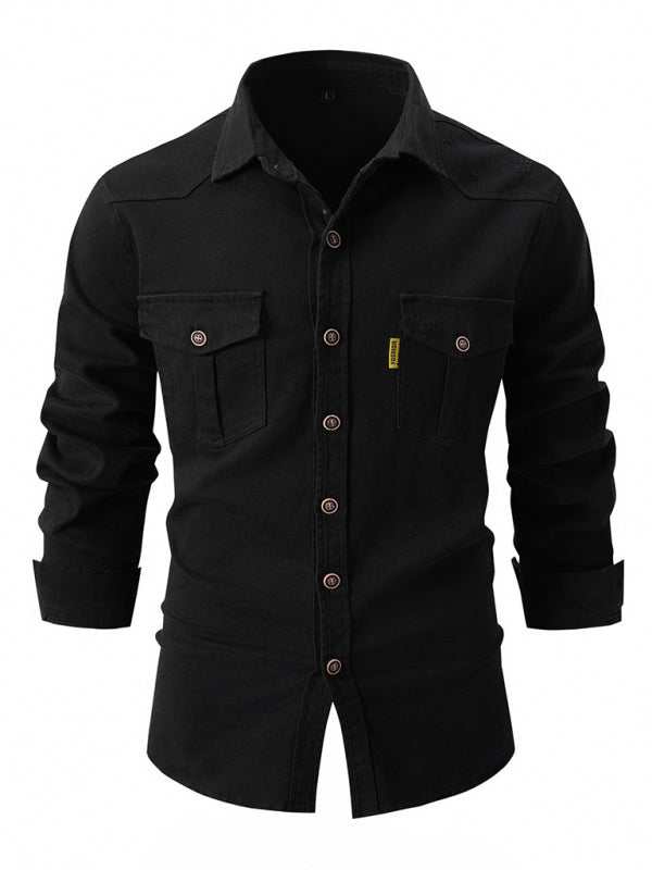 Stylish Long Sleeve Casual Business Shirt for Men – Elevate Your Everyday Look - MENLL