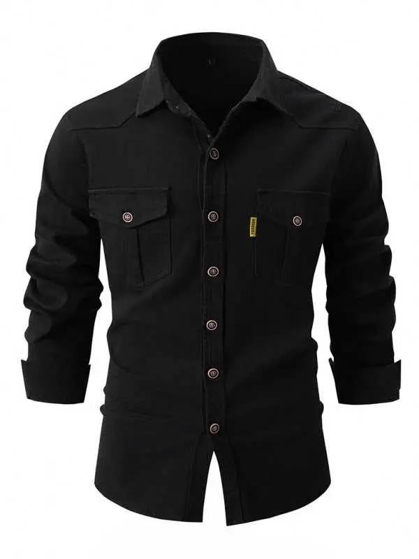 Stylish Long Sleeve Casual Business Shirt for Men – Elevate Your Everyday Look - MENLL