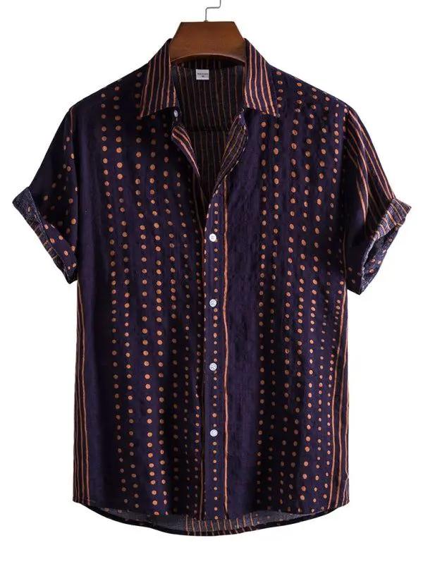 Vibrant Floral Paradise: Men's Casual Short Sleeve Summer Shirt - MENLL