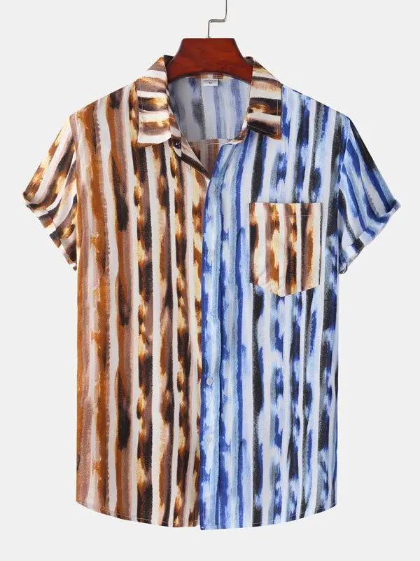 Vibrant Hawaiian-Inspired Short Sleeve Shirt for Men – Effortless Style & Comfort - MENLL