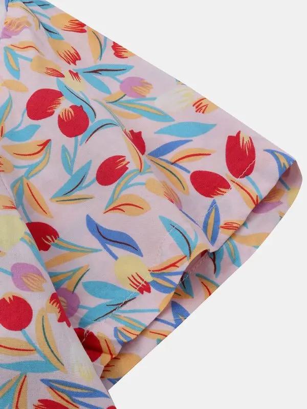 Vibrant Hawaiian-Inspired Short Sleeve Shirt for Men – Effortless Style & Comfort - MENLL