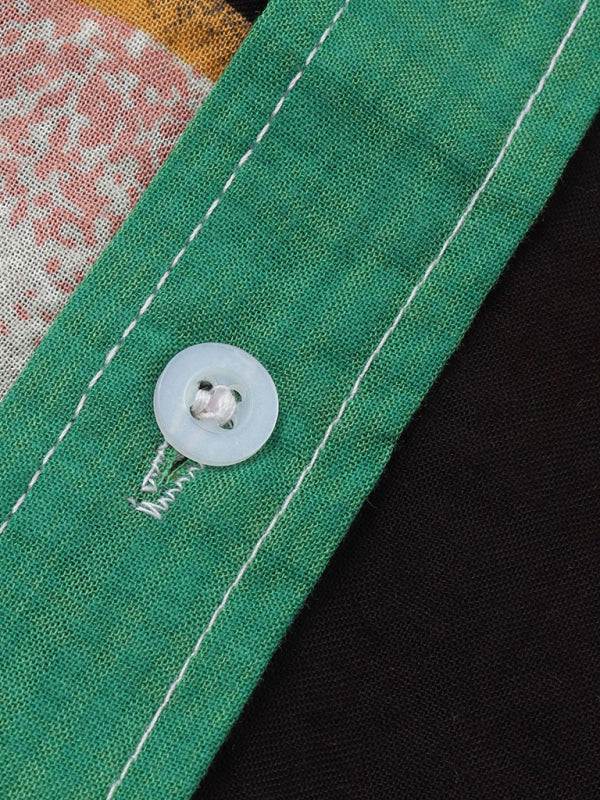 MENLL B&W Hawaiian Shirt Men's Resort Wear Button-Down Short Sleeve by MENLL