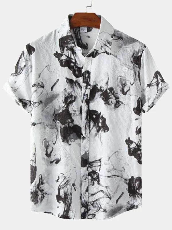 Vibrant Hawaiian Print Men's Casual Beach Shirt for Effortless Summer Style - MENLL