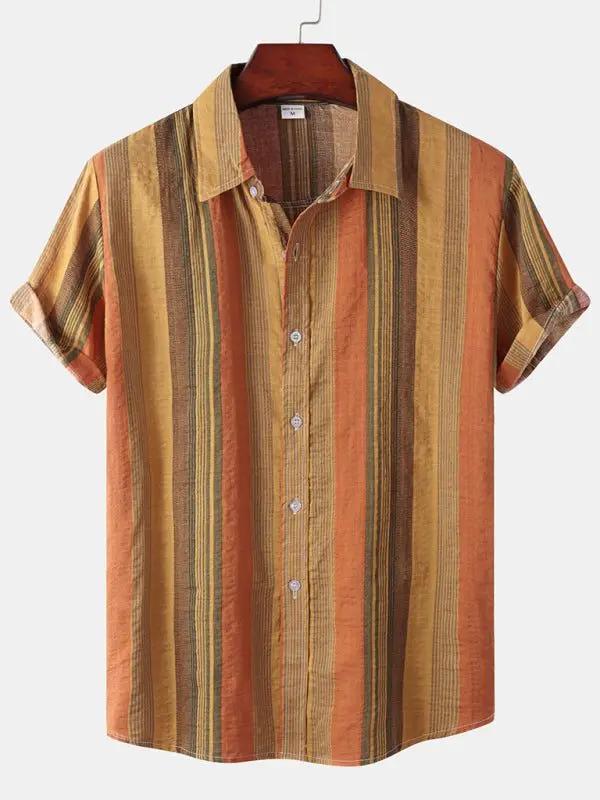 Vibrant Hawaiian Print Men's Casual Beach Shirt for Effortless Summer Style - MENLL