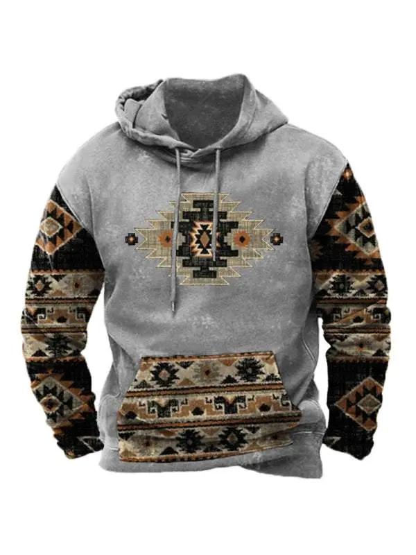 Urban Chic Digital Print Hoodie for Men - Trendy Street Sportswear for Casual Comfort - MENLL