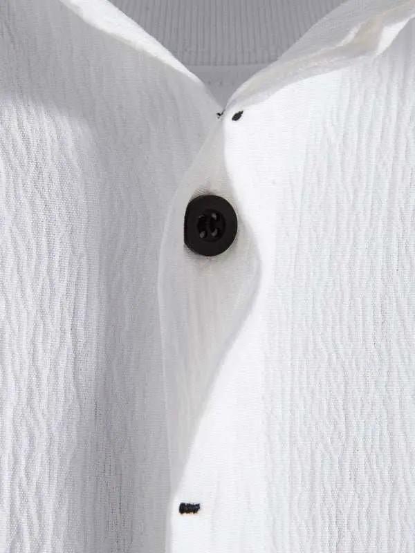 Effortlessly Stylish Men's Short Sleeve Casual Button-Up Shirt in Soft Cotton-Linen Blend - MENLL