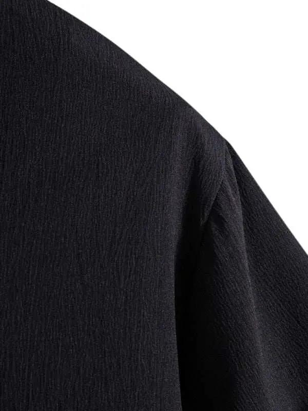 Effortlessly Stylish Men's Short Sleeve Casual Button-Up Shirt in Soft Cotton-Linen Blend - MENLL