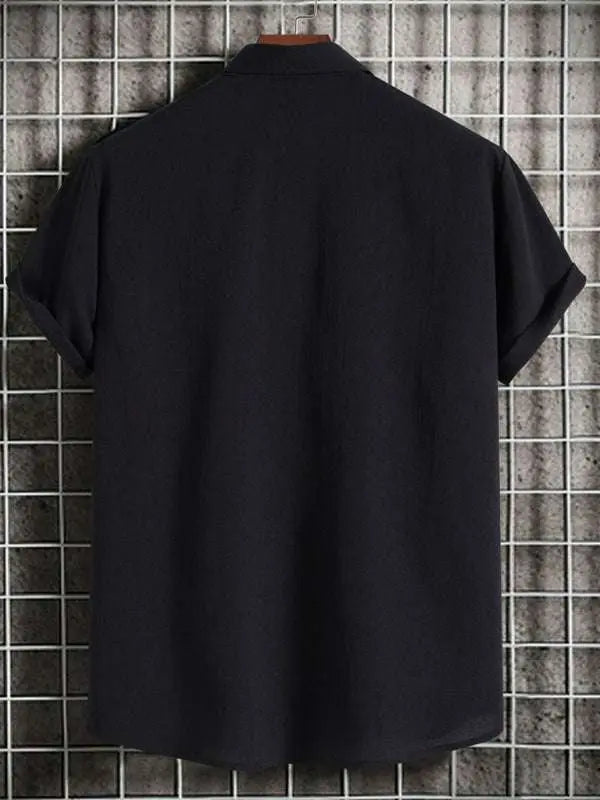 MENLL Lightweight Button-Up Men's Casual Shirt - Everyday Wear by MENLL