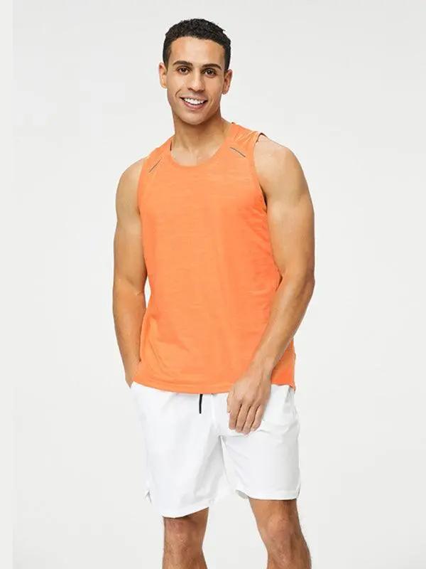 MENLL White Ultra-Light Men's Running Vest Quick-Dry Breathable by MENLL