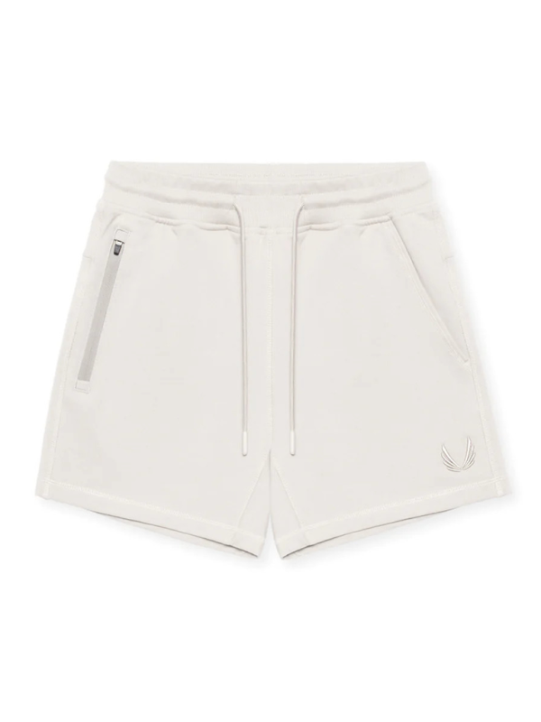 Retro-inspired men's versatile training shorts with embroidered design, loose fit, and practical slant pockets.