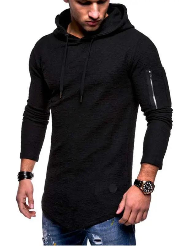 Stylish Comfort Men's Hooded Long-Sleeve T-Shirt for Every Occasion - MENLL