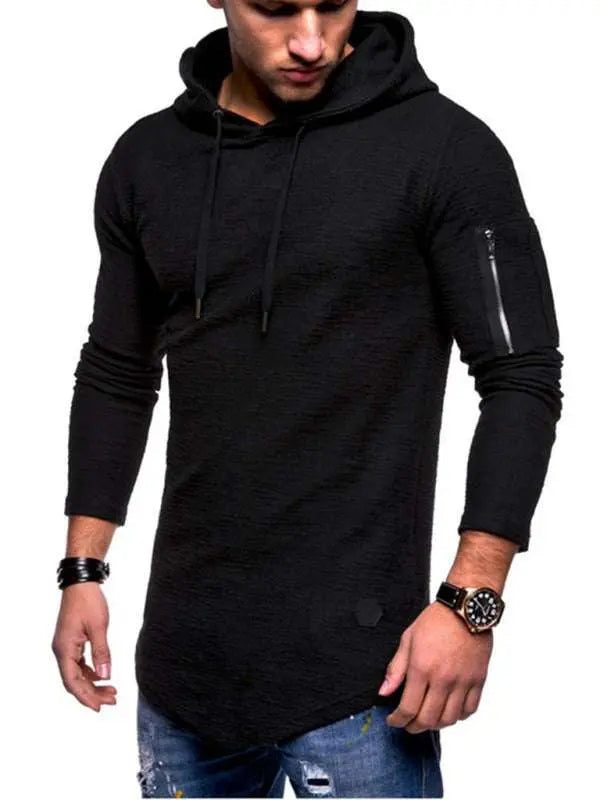 Stylish Comfort Men's Hooded Long-Sleeve T-Shirt for Every Occasion - MENLL