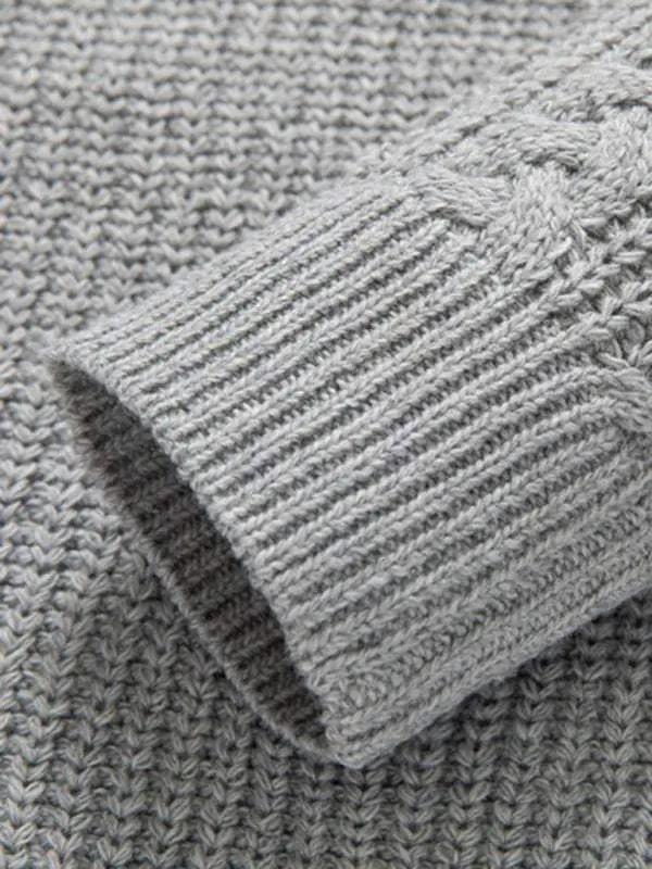 Cozy Autumn-Winter Men's Sleeveless Cable Knit Pullover Sweater - MENLL