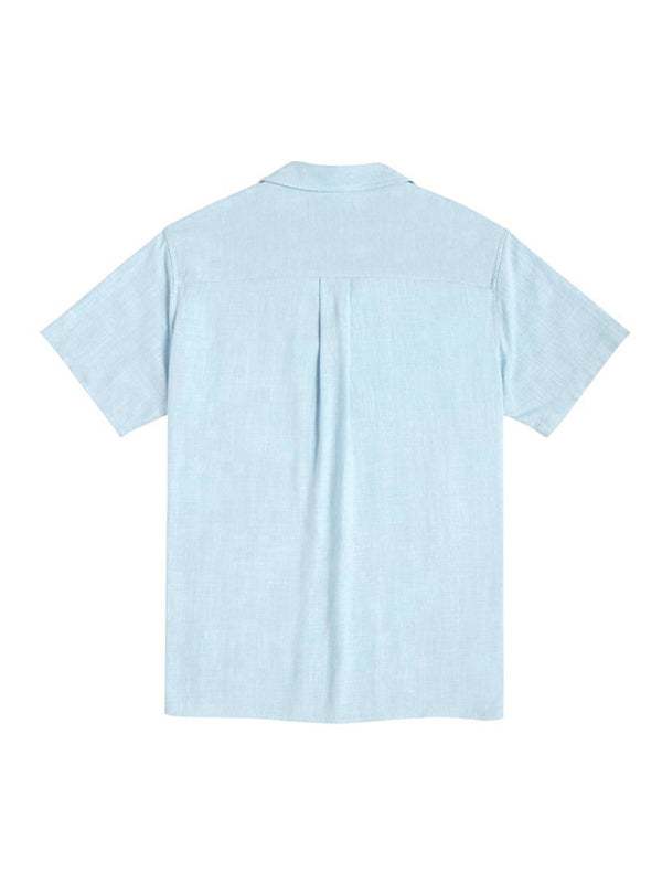 Effortlessly Stylish Men's Cuban Guayabera Linen Beach Shirt - Perfect for Spring-Summer Adventures
