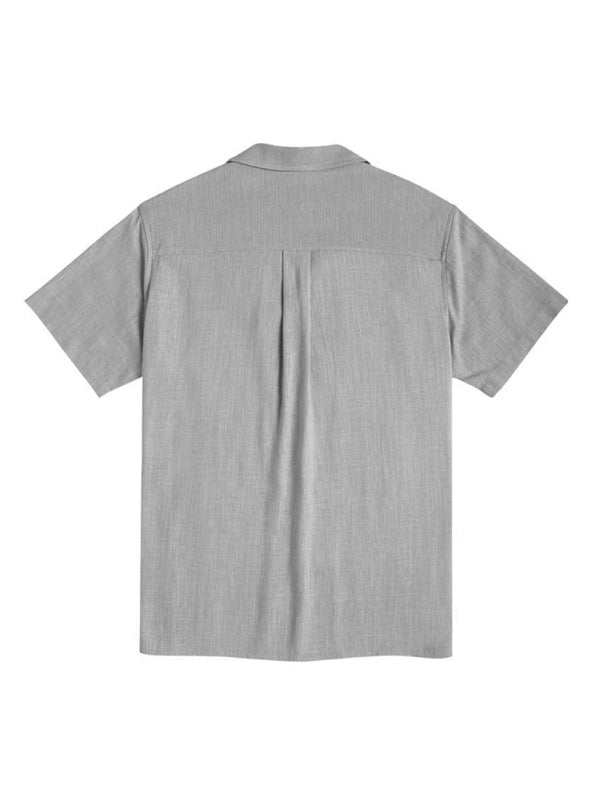 Effortlessly Stylish Men's Cuban Guayabera Linen Beach Shirt - Perfect for Spring-Summer Adventures
