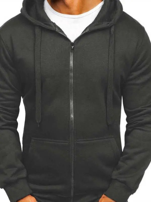 Essential Men's Zip-Up Hoodie: Comfortable, Versatile, and Stylish for Every Occasion - MENLL