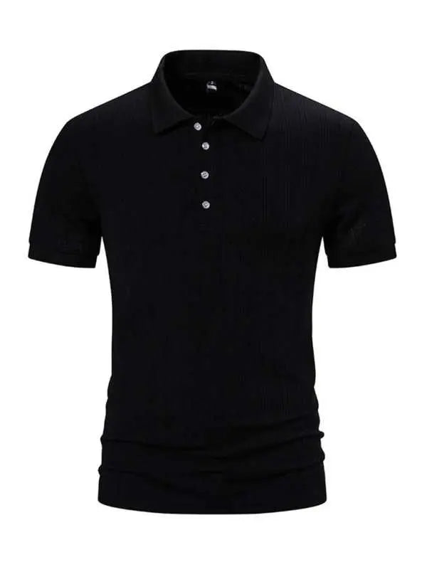Stylish Men's Spring-Summer Pit Lapel Polo Shirt for Effortless Casual Elegance - MENLL