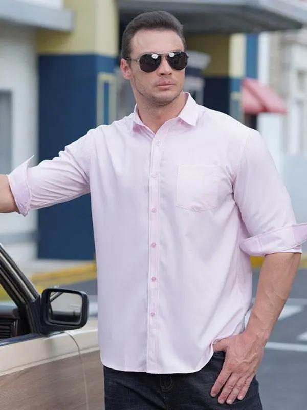 Effortlessly Stylish Plus Size Loose-Fit Short Sleeve Casual Shirt for Men - MENLL