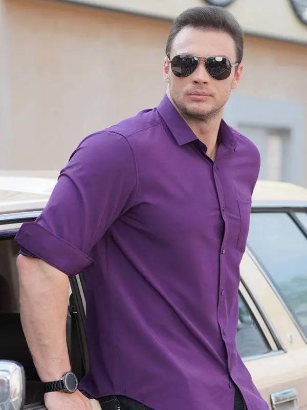 Effortlessly Stylish Plus Size Loose-Fit Short Sleeve Casual Shirt for Men - MENLL