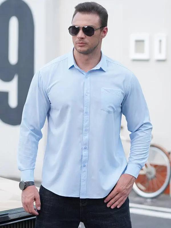 Effortlessly Stylish Plus Size Loose-Fit Short Sleeve Casual Shirt for Men - MENLL