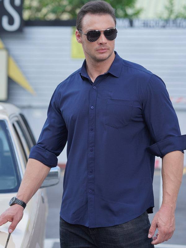 Effortlessly Stylish Plus Size Loose-Fit Short Sleeve Casual Shirt for Men