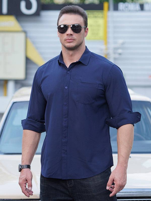 Effortlessly Stylish Plus Size Loose-Fit Short Sleeve Casual Shirt for Men