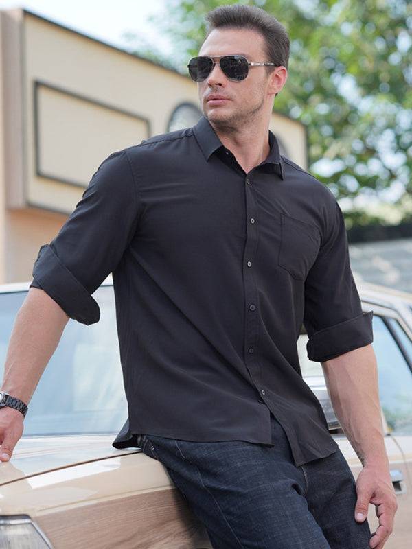 Effortlessly Stylish Plus Size Loose-Fit Short Sleeve Casual Shirt for Men