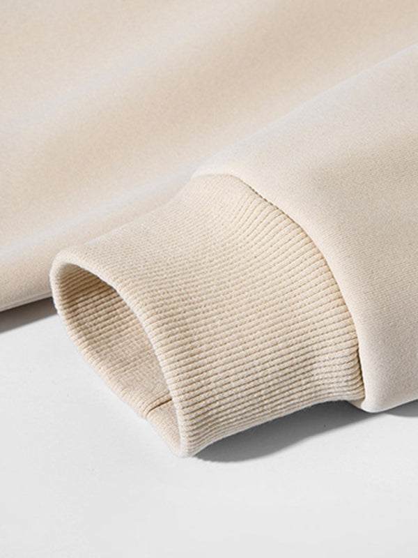 Classic Men's Solid Color Long Sleeve Crewneck Sweatshirt for All Seasons - MENLL